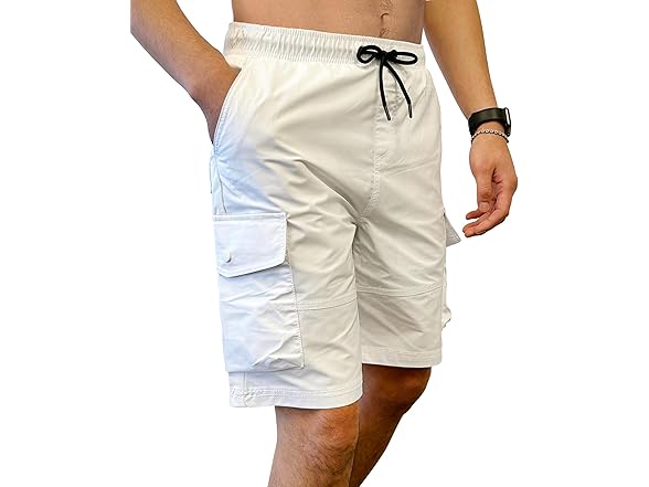 Southpole Men Tech Woven Nylon Cargo Shorts