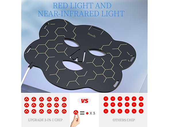 Devowellte BC607724040004 red light therapy mask