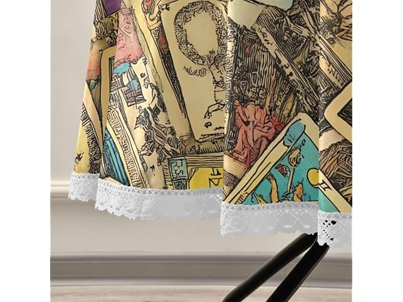 AUUXVA Table Cloth Vintage Tarot Pattern