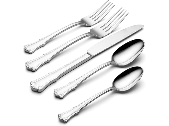Oneida James Street Mirror 45-Piece Flatware Set, Service For 8