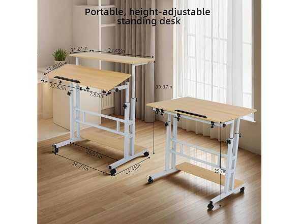FAHKNS Small Standing Desk, Portable Stand Up Desk