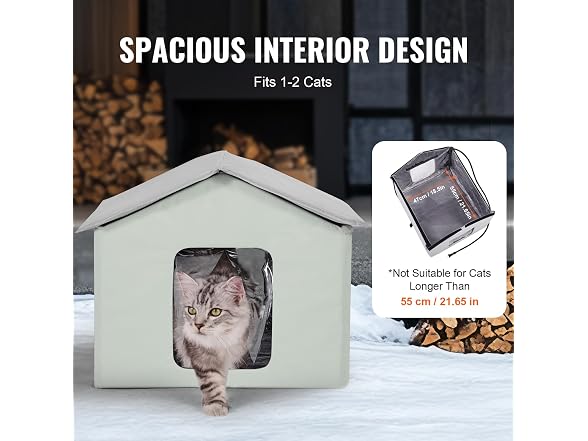 VEVOR Heated Cat House