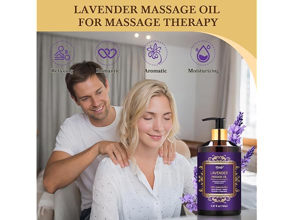 Pjordo 3-Pack Lavender Massage Oil Set