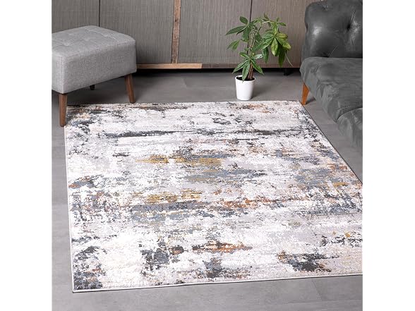 L'Baiet Elena Blue Distressed 2x6 Runner Rug