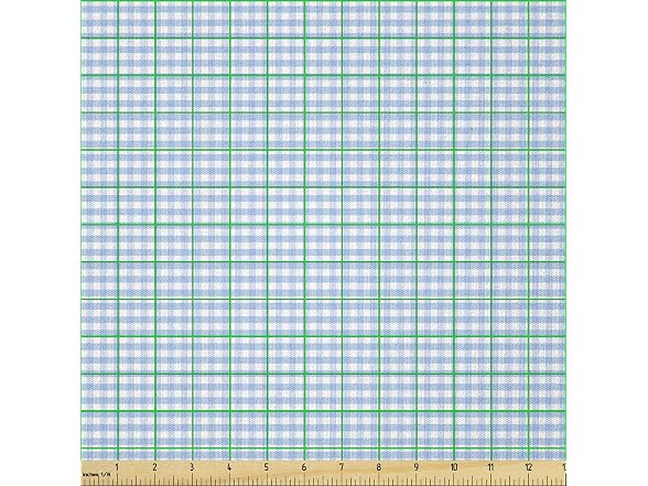 Ambesonne Checkered Fabric by The Yard
