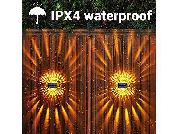 LYHOPE B0DNXM3BY3 6 Pack Solar Fence Lights