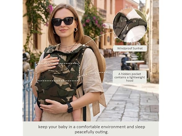 MISSWISDOM Baby Carrier Camouflage