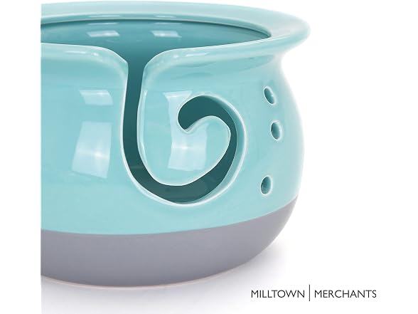 Ceramic Yarn Bowl for Knitting & Crochet