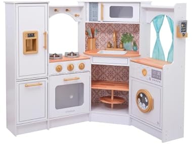 $74.99, Was $144.24, 48% Off! KidKraft Ultimate Corner Wooden Play Kitchen dealfomo