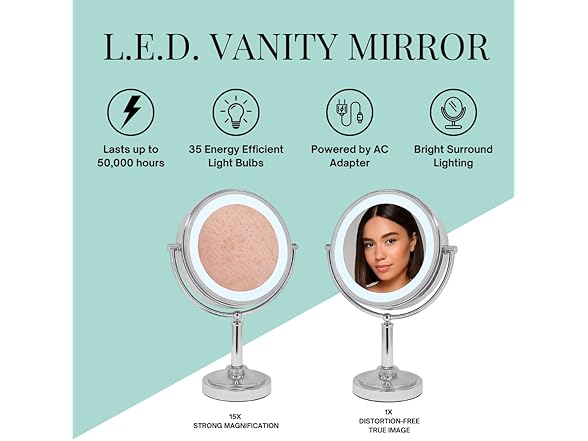 Danielle Creations Double-Sided L.E.D. Vanity Mirror