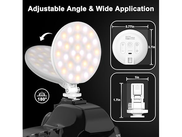 Hagibis LED Video Light, 2500mAh Rechargeable