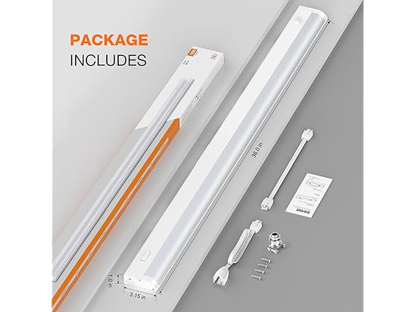 36inch Linkable Under Cabinet Lighting Hardwired Plug-in