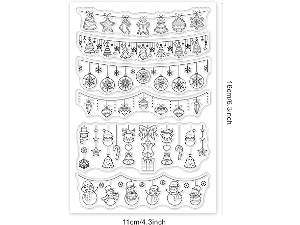 GLOBLELAND Christmas Banner Clear Stamps