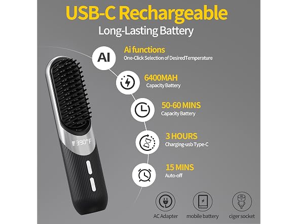 Cordless 2-in-1 Hair Brush