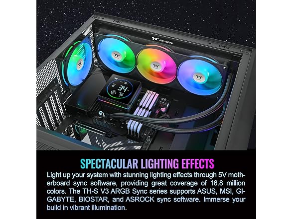 Thermaltake TH360-S V3 ARGB CPU Liquid Cooler