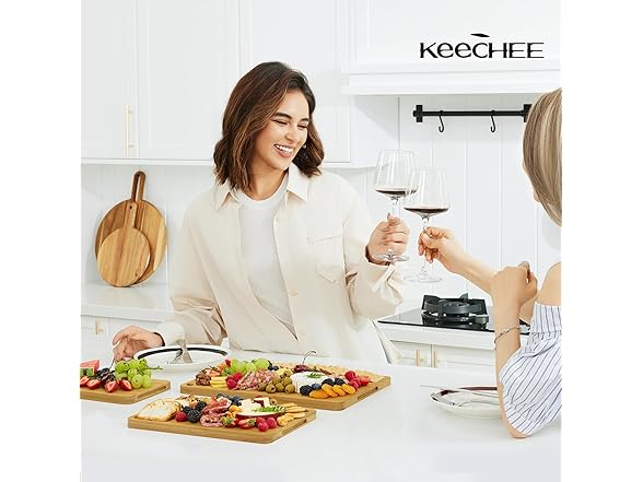 Wood Cutting Board for Kitchen - 3 Pack