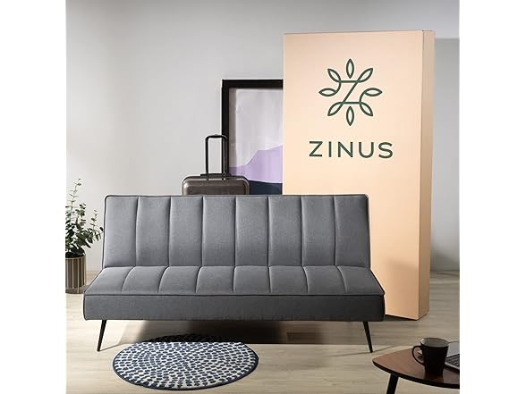 Zinus Quinn Convertible Sofa Bed, 2 in 1