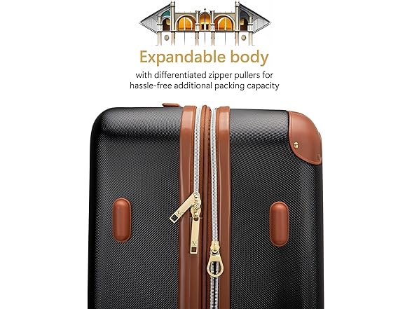 Vintage 3Pc Spinner Luggage Set