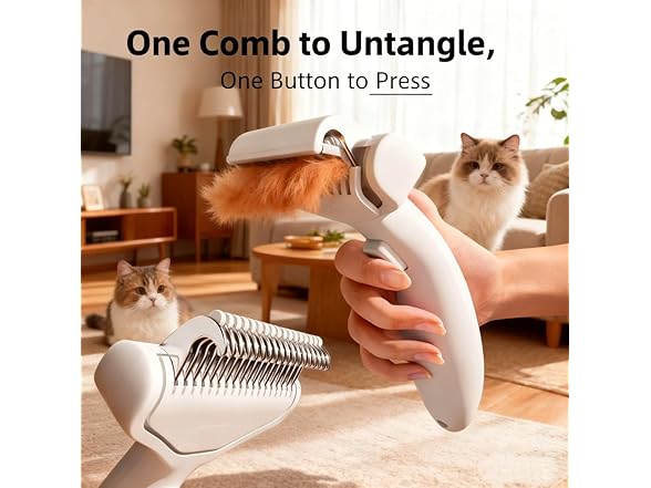 Pet De-Shedding Brush, Professional Grooming Tool
