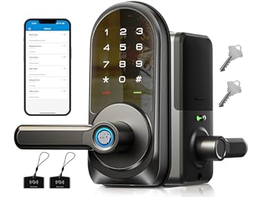 $54.99, Was $139.99, 60% Off! Veise RZ09 Smart Lock, 7-in-1 Keyless Entry dealfomo