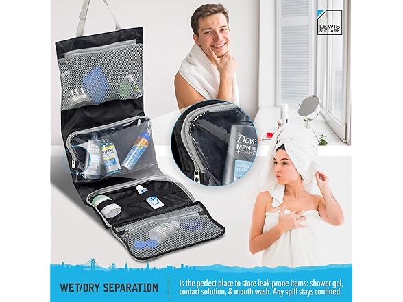 Lewis N. Clark Hanging Toiletry Bag