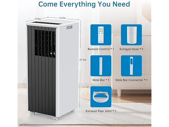 DYTesa 8000 BTU Portable Air Conditioner for 350 Sq.Ft