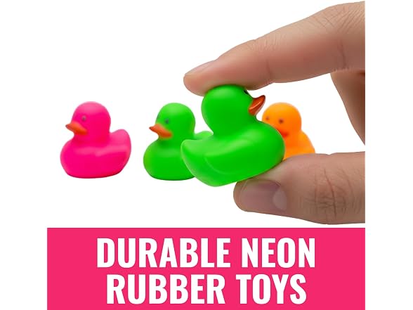 Fun Express 5 1/2" Mini Neon Ducks Lucky Duck Exchange Packs
