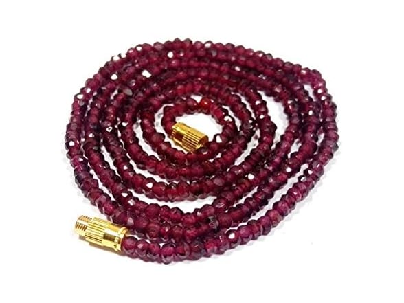 Natural Indian Garnet Beads Necklace