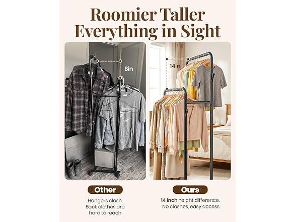 Delamu Clothes Rack Double Rods