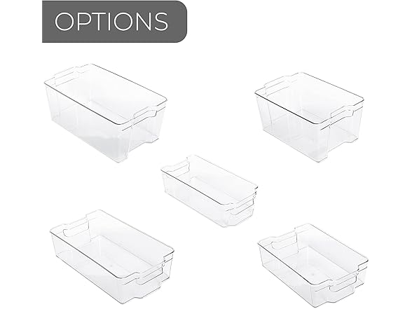 Smart Design Stackable Bin w/Handle