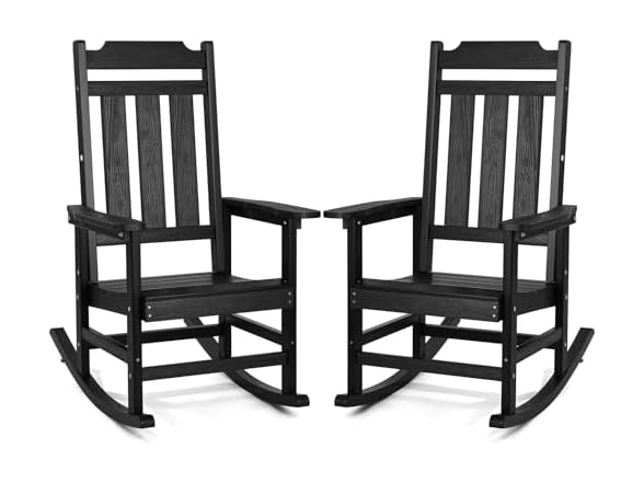 VEVOR 2 Pcs Porch Rocker, HIPS Outdoor