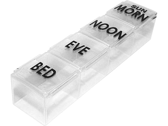 Pill Box Organizer - 28 Compartment