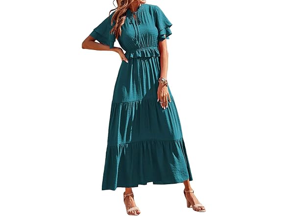 Prettygarden Women (M) Summer Boho Maxi V Dress