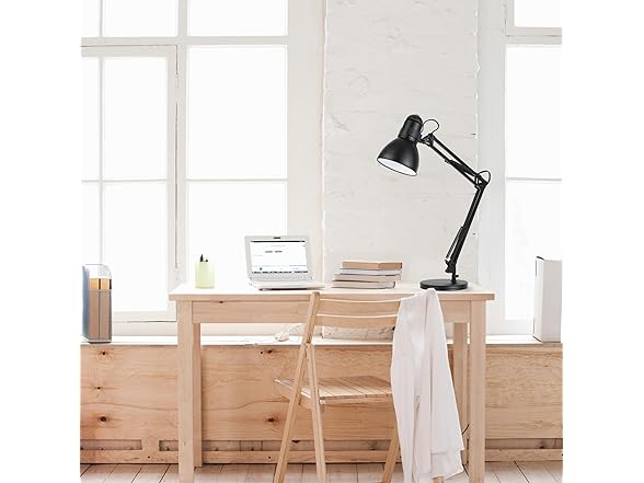 GLOBE Swing Arm Desk Lamp 28in Black