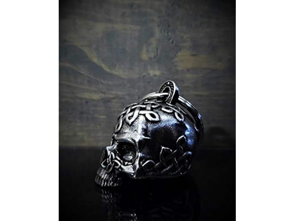  Celtic Skull Bell Biker Good Luck