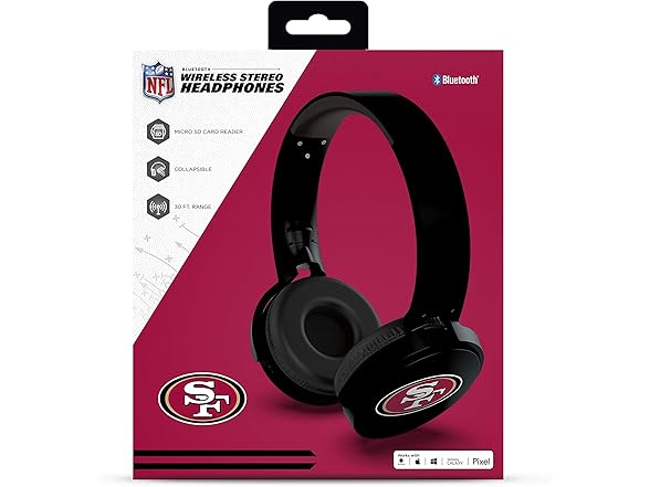 SAN FRANCISCO 49ERS Wireless Bluetooth Headphones