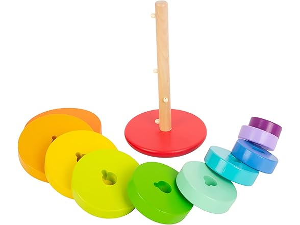 Wooden Large Rainbow Stacking Tower