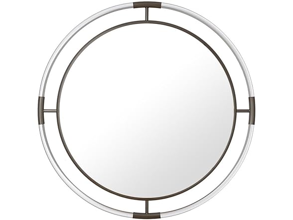 Chrome Acrylic & Metal Frame Mirror