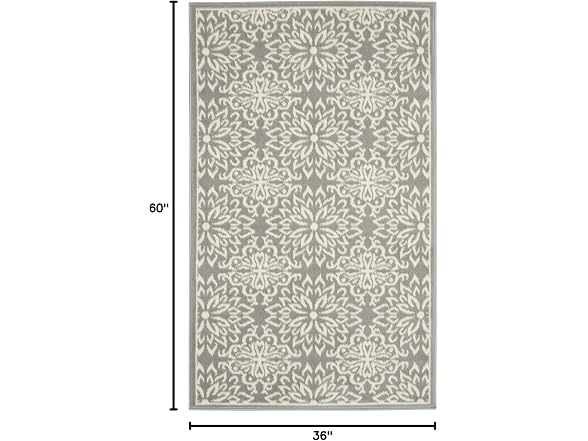Nourison Jubilant Floral Rug 3x5 Ivory