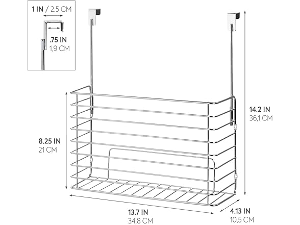Metal Over the Cabinet Bakeware Organizer