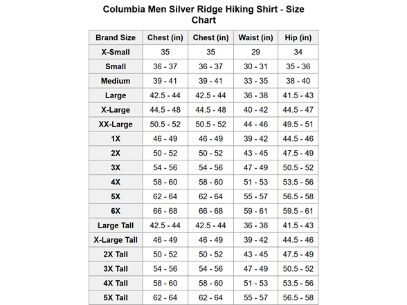Columbia Men Silver Ridge Hiking Shirt