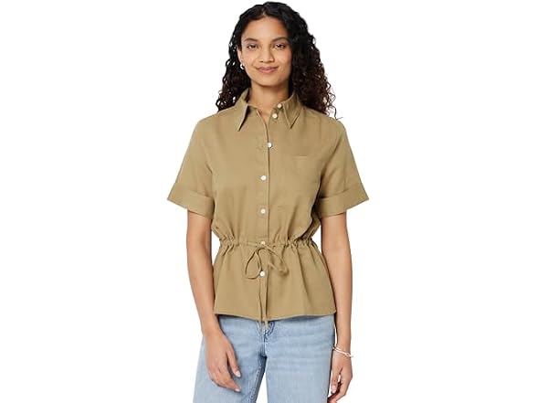 Amazon Essentials Women Relaxed-fit Linen Shirt