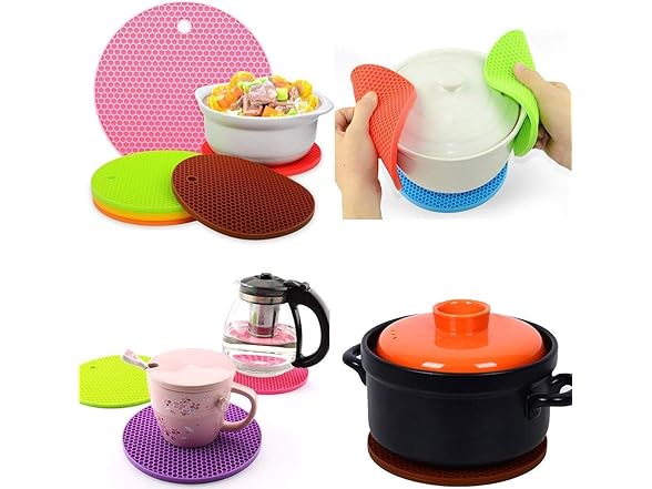 Emoly Silicone 5 Piece Pot Holder