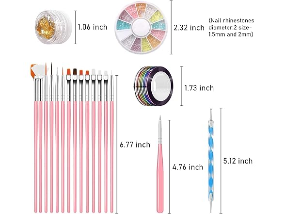 Nail Art Pens Nail Kit 47 Pcs