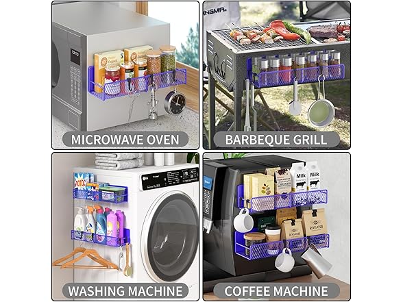Magnetic Fridge Spice Rack 2pk Purple