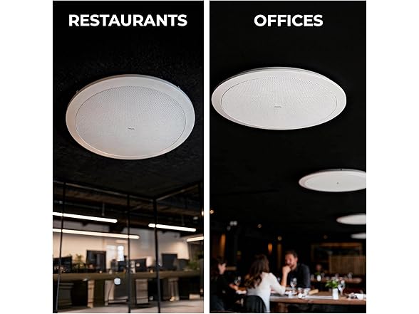 (Pair) DEEJAY LED 8-Inch Coaxial Ceiling Speakers