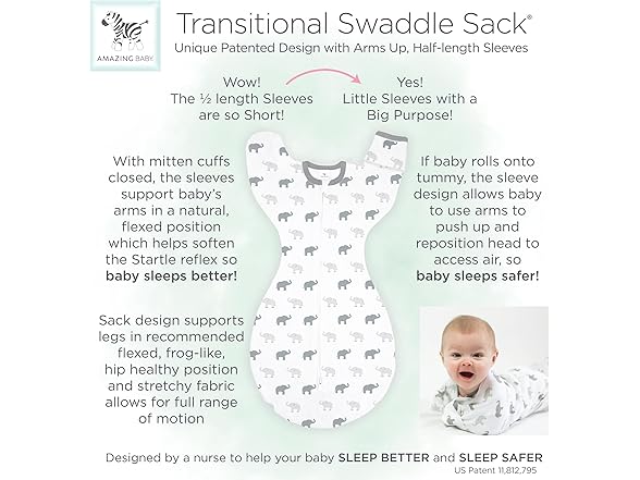 Amazing Baby Transitional Swaddle Sack