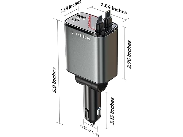 LISEN Retractable Car Charger