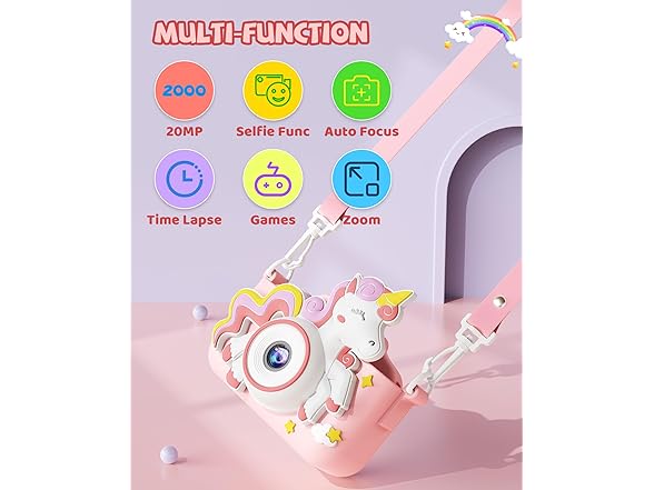 kikapabi Unicorn Kids Camera