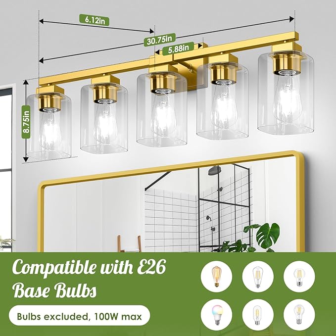 Beslowe Modern Matte Gold Wall Sconce - Choose Size - Gallery 15
